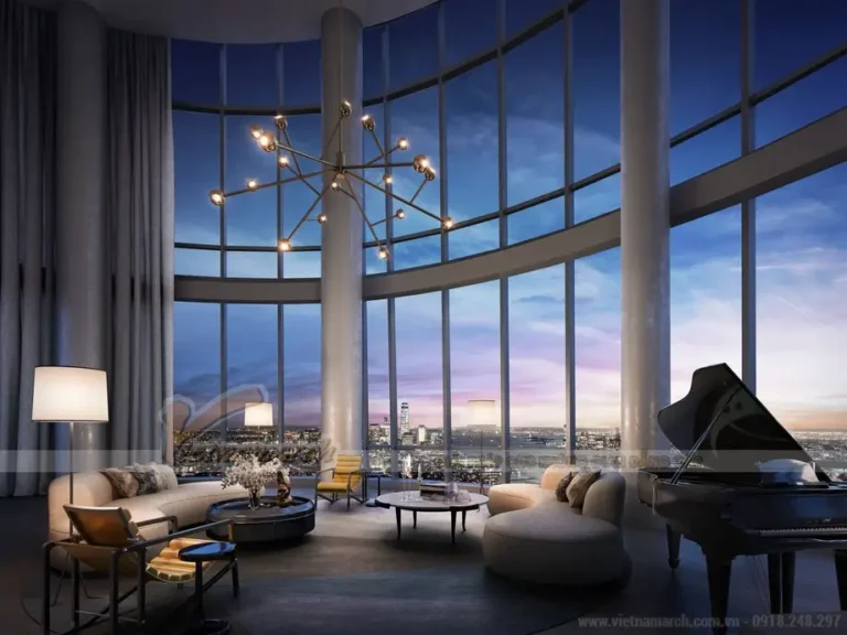 Penthouse sang trọng, view thành phố tuyệt đẹp.