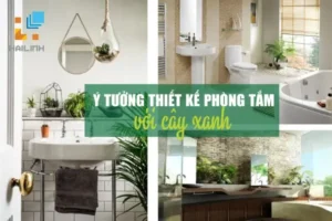 Nhà vệ sinh sạch sẽ, thoáng đãng với cây xanh.