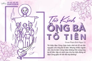 Gia đình thành kính cúng bái tổ tiên.