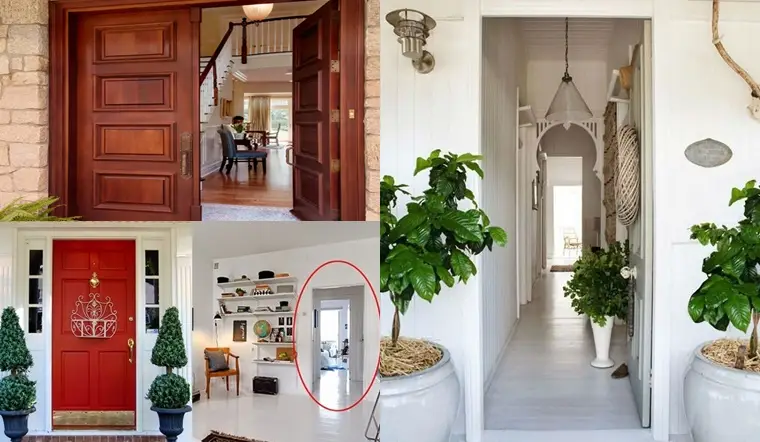 Bố trí vật phẩm phong thủy hóa giải cửa chính