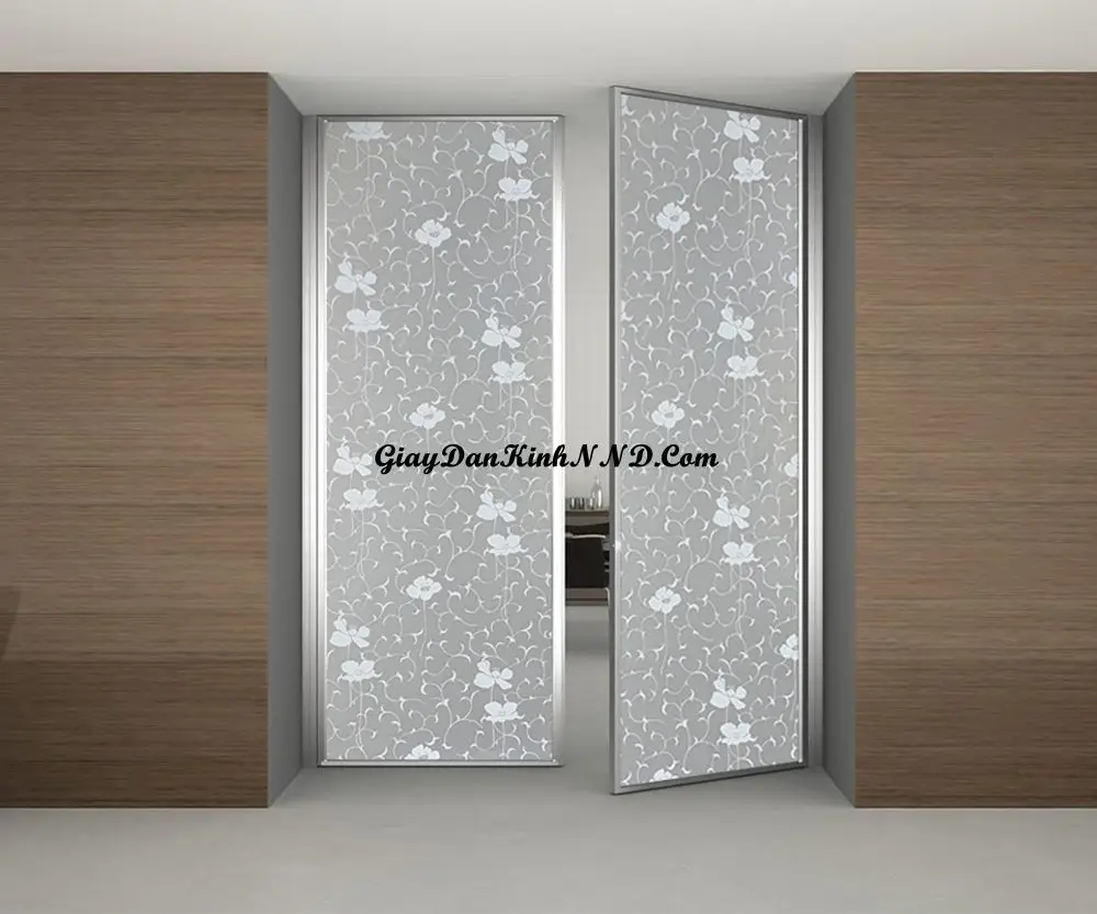 Hóa giải gương bằng giấy dán: Nguyên lý và ứng dụng theo Phong thủy chính phái 7 Gương dán giấy hoa văn, decal mờ tinh tế.