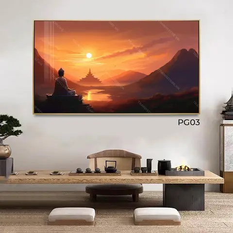 Thiền định hoàng hôn tĩnh lặng bình yên