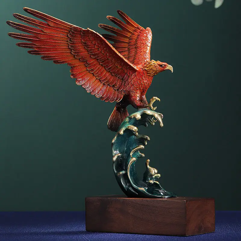 Tượng đại bàng đồng phong thủy uy nghi mắt sáng
