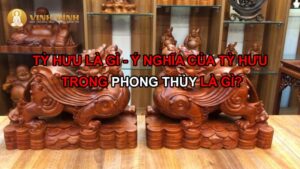 Tượng Tỳ Hưu ngọc phỉ thúy kệ gỗ.