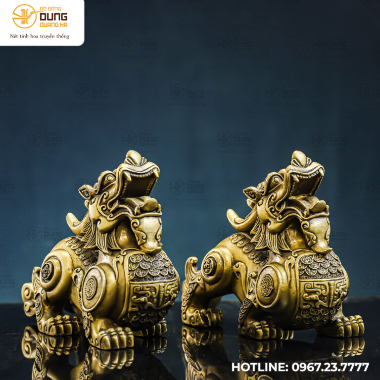 Tỳ Hưu Có Thực Sự Linh Ứng Hay Chỉ Là Mê Tín? Giải Mã Những Hoài Nghi Từ Góc Nhìn Phong Thủy Chính Phái 6 Tượng Tỳ Hưu oai phong cổ kính