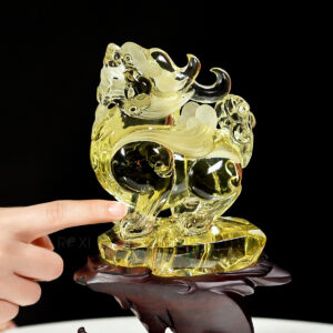 Tượng Tỳ Hưu thạch anh vàng vững chãi tài lộc