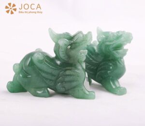 Tỳ Hưu cẩm thạch xanh phong thủy