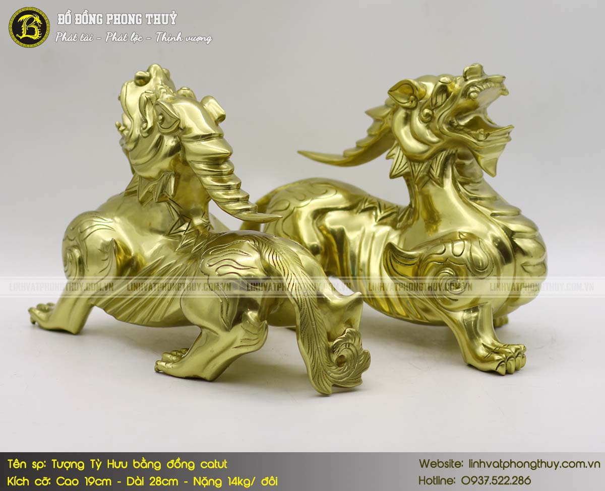 Tỳ Hưu và Kiến Trúc: Giải Pháp Phong Thủy Toàn Diện Cho Không Gian Thịnh Vượng 7 Tỳ Hưu cỡ lớn trang trí sảnh khách sạn sang trọng