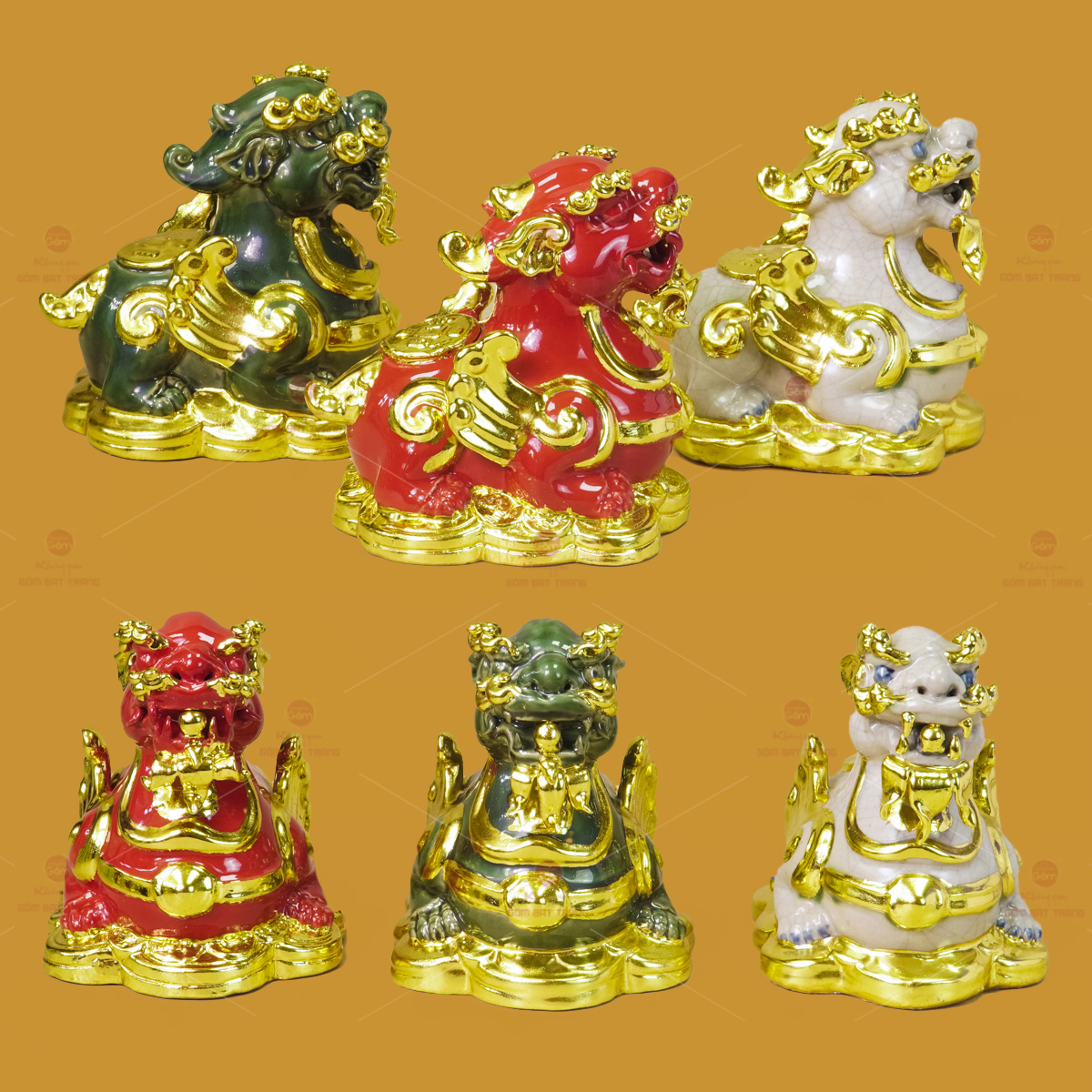 Tỳ Hưu đa dạng chất liệu: đá, đồng, gốm sứ