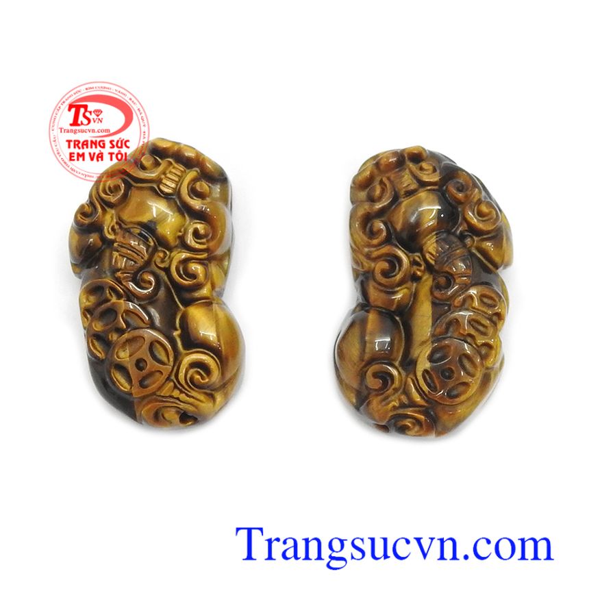 Tỳ Hưu đá mắt hổ chạm khắc tinh xảo