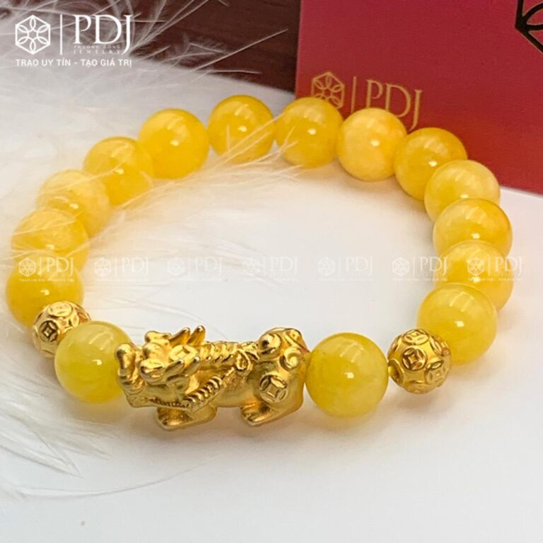 Tỳ Hưu cho Người Tuổi Tân Mùi 1991: Bí Quyết Chọn Trang Sức Phong Thủy Khai Mở Vận Khí, Thu Hút Tài Lộc và Bình An 4 Tỳ Hưu đá thạch anh vàng vòng tay