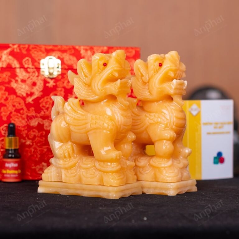 Tỳ Hưu đá tự nhiên thịnh vượng, tự chủ bàn làm việc.