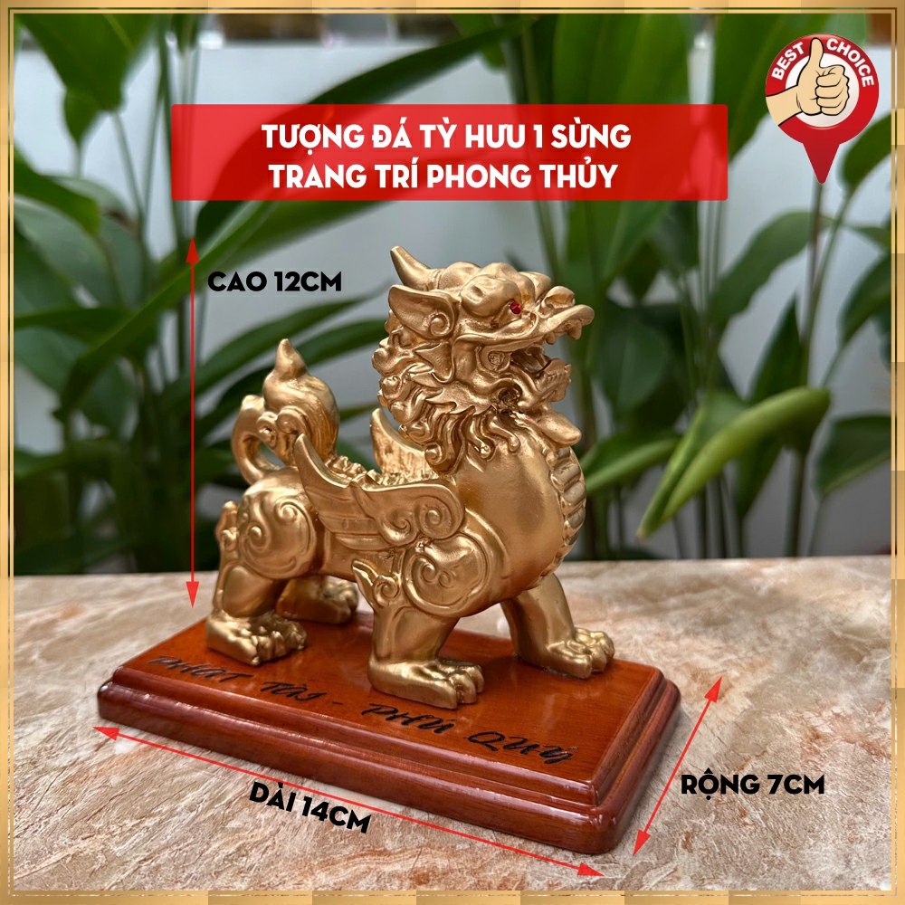 Tỳ Hưu phong thủy đa dạng: đá, đồng, gỗ.