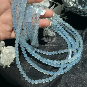 Vòng đá Aquamarine tự nhiên xanh biển.