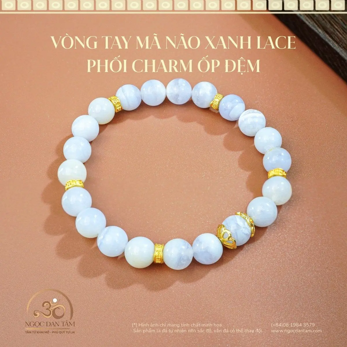 Vòng phong thủy hoàn chỉnh, charm phù hợp.