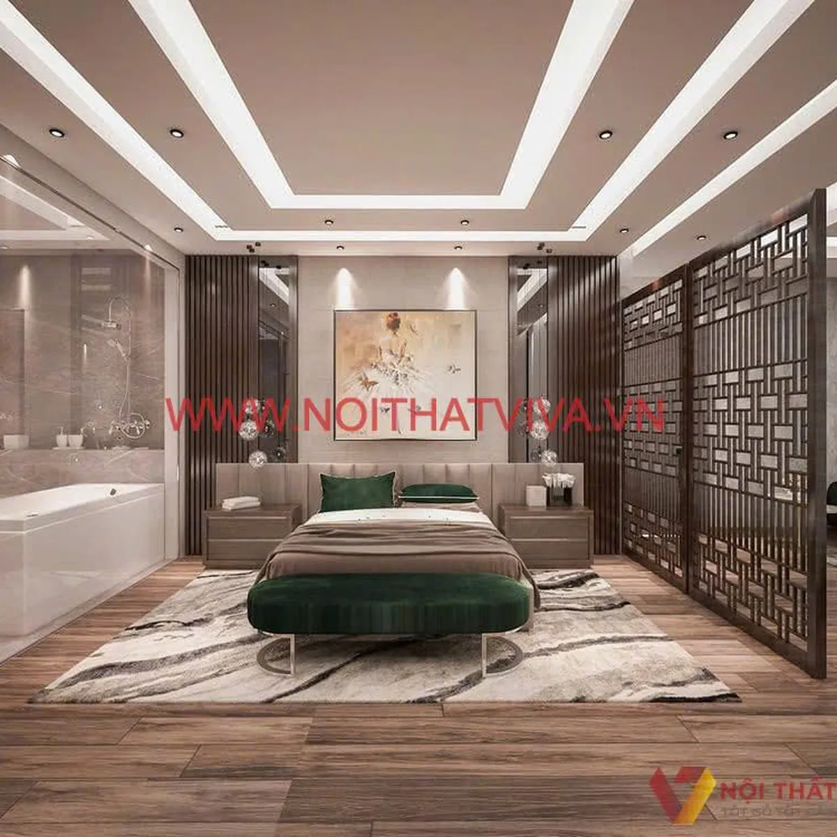 Hóa Giải Giường Ngủ Bằng Bình Phong: Cẩm Nang Chuyên Sâu Từ Chuyên Gia 7 Bình phong phòng ngủ: Hài hòa, an toàn.