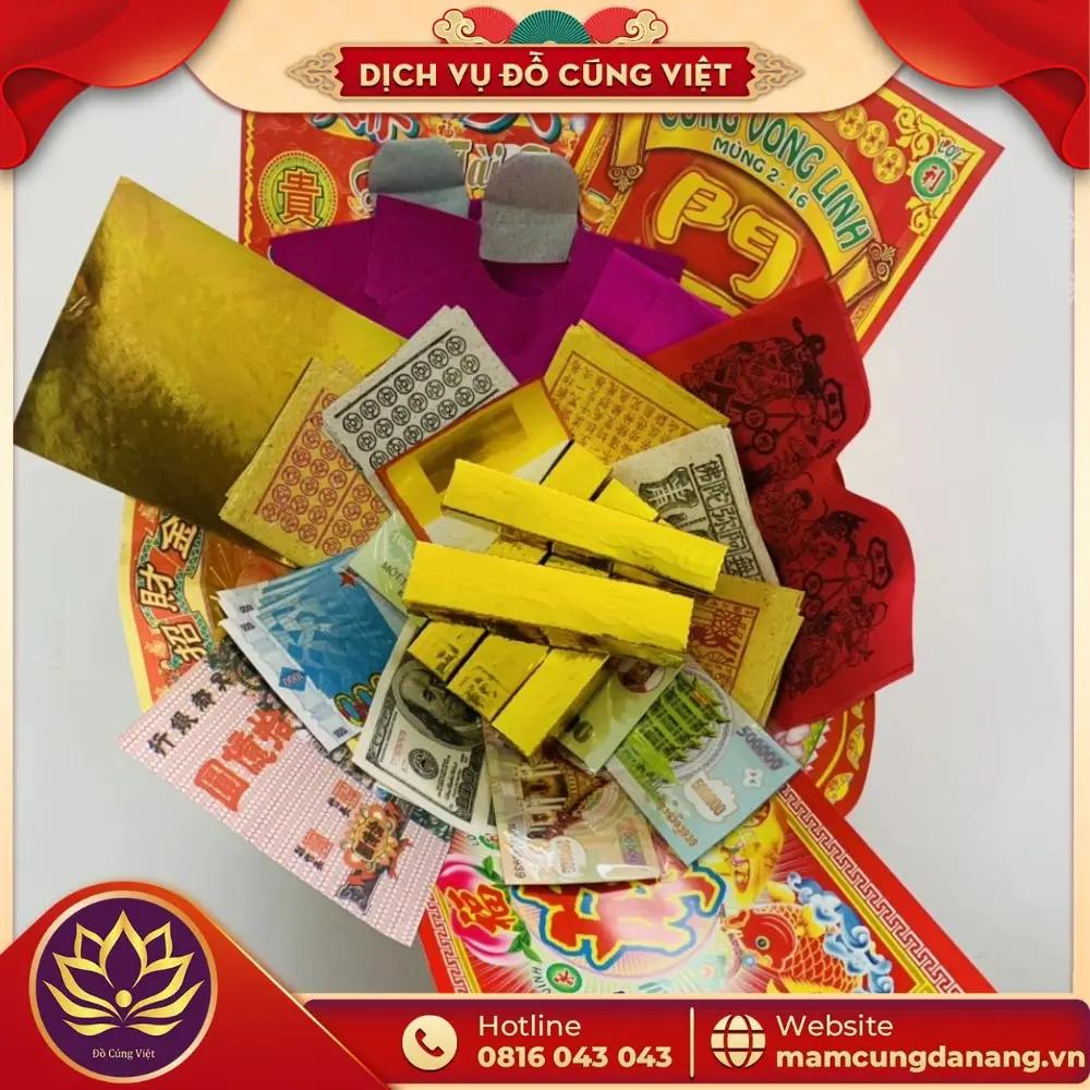 Vàng Mã Cúng Rằm Tháng 7: Nghi Lễ Thành Kính, Bố Cục Chuẩn Mực 5 Các loại vàng mã cúng Rằm tháng 7.