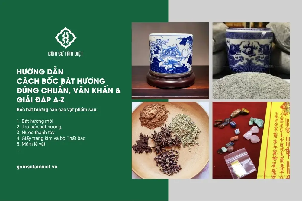 Vật phẩm cần thiết bốc bát hương mới