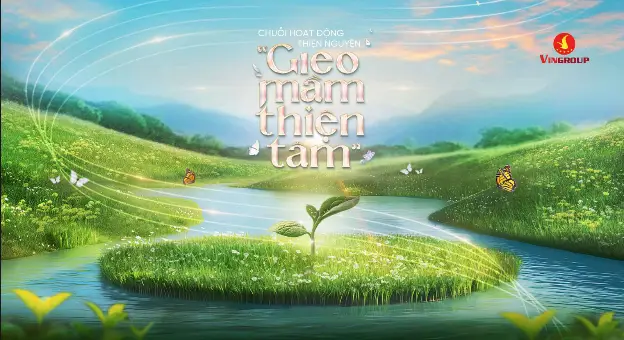 Bàn tay cầu nguyện gieo mầm: Thiện, tăng trưởng.