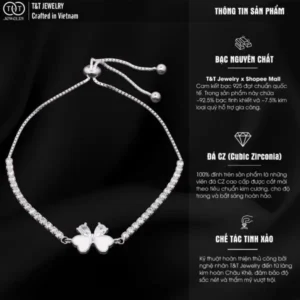 Vòng bạc 925 tinh xảo, ánh bạc lấp lánh