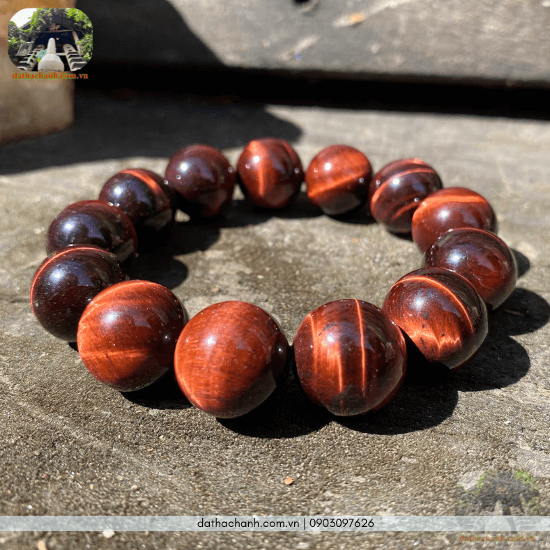 Vòng đá phong thủy mệnh Thổ: Vàng, Nâu, Đỏ, Tím