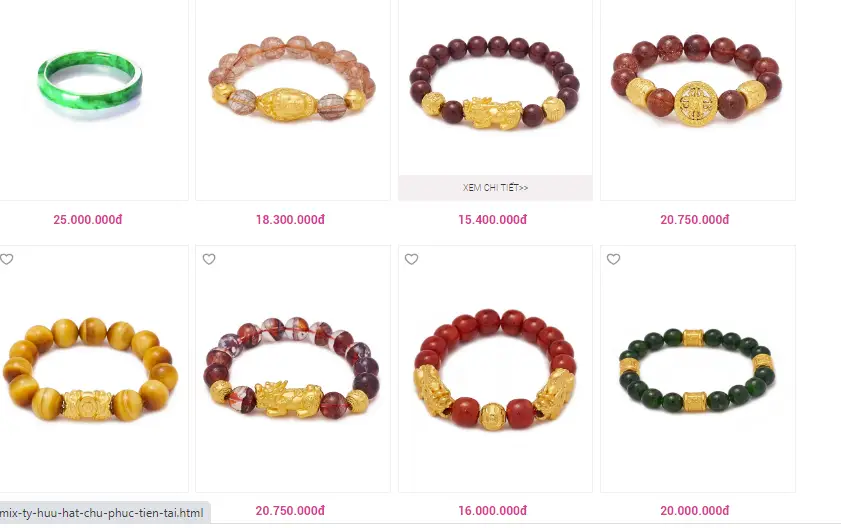 Vòng tay phong thủy nhiều màu sắp xếp hài hòa