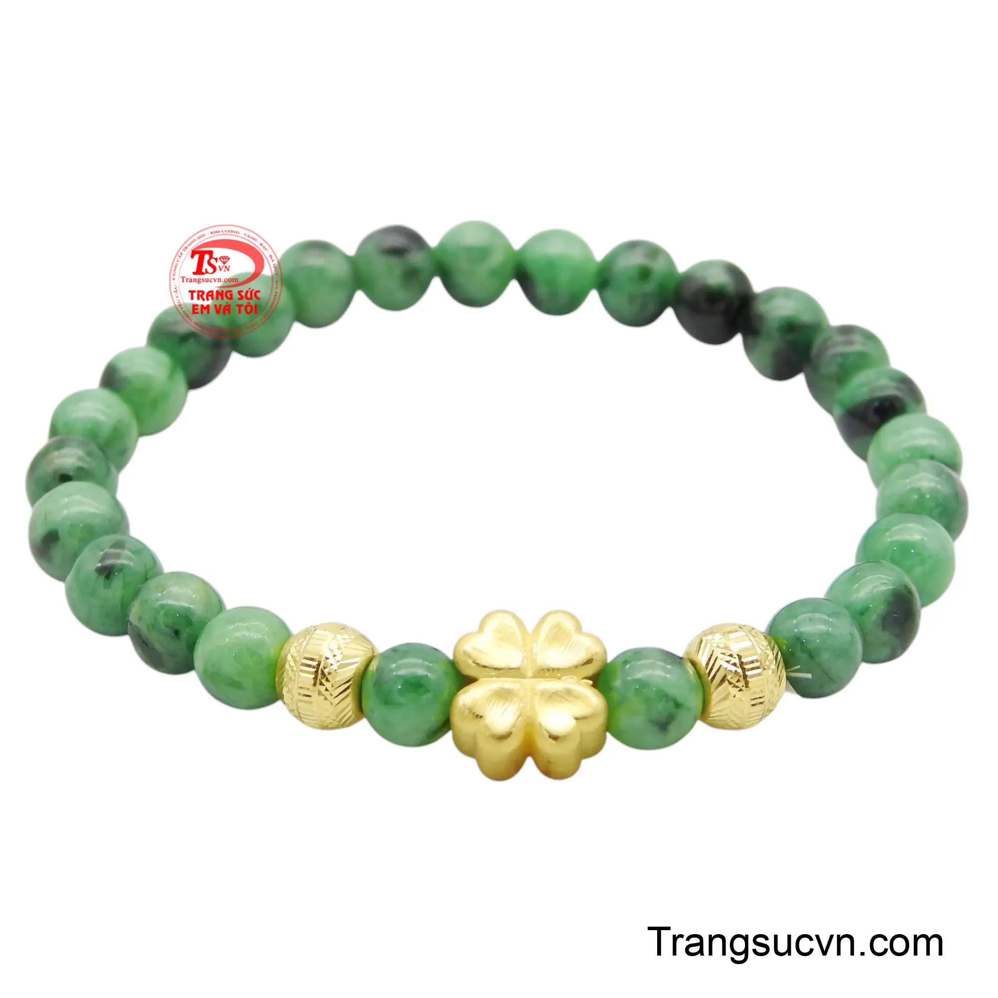 Vòng ngọc charm tinh tế, năng lượng tích cực.