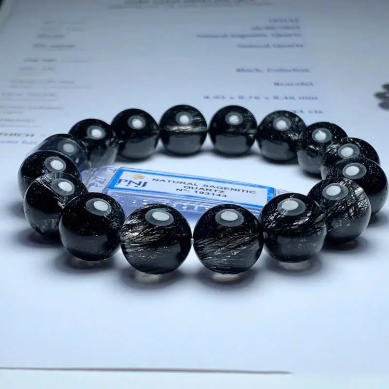 Vòng Thạch Anh Đen Mệnh Thủy: Bí Quyết Thu Hút Tài Lộc, Bình An 6 Vòng thạch anh đen xuyên sáng.