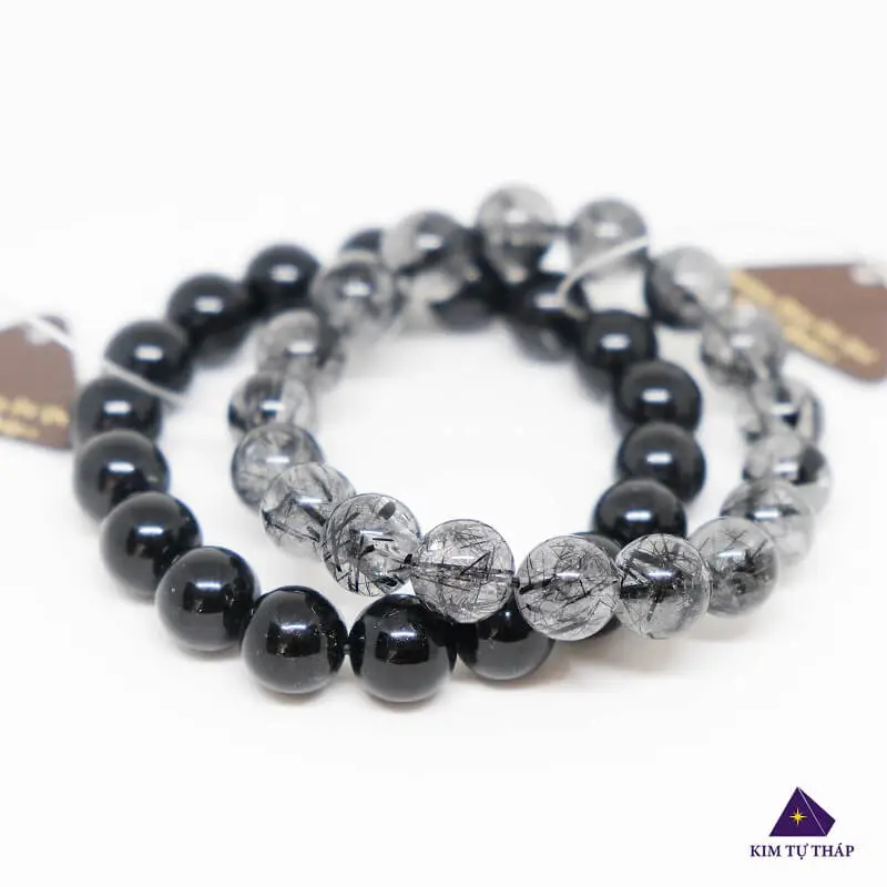 Vòng tay đá Thạch Anh Tóc Đen nữ mệnh Mộc