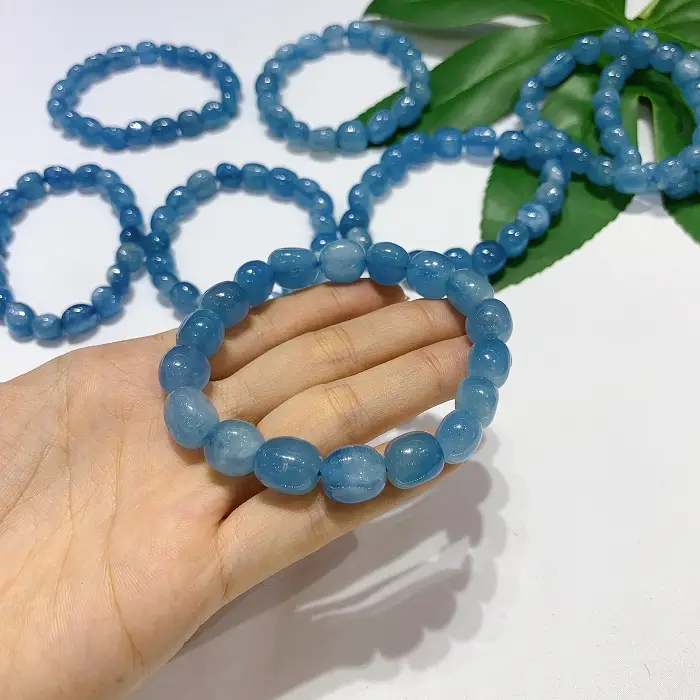Vòng Tay Aquamarine Cắt Mài Tỉ Mỉ