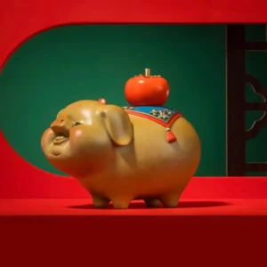 Heo con đáng yêu, biểu tượng sung túc.