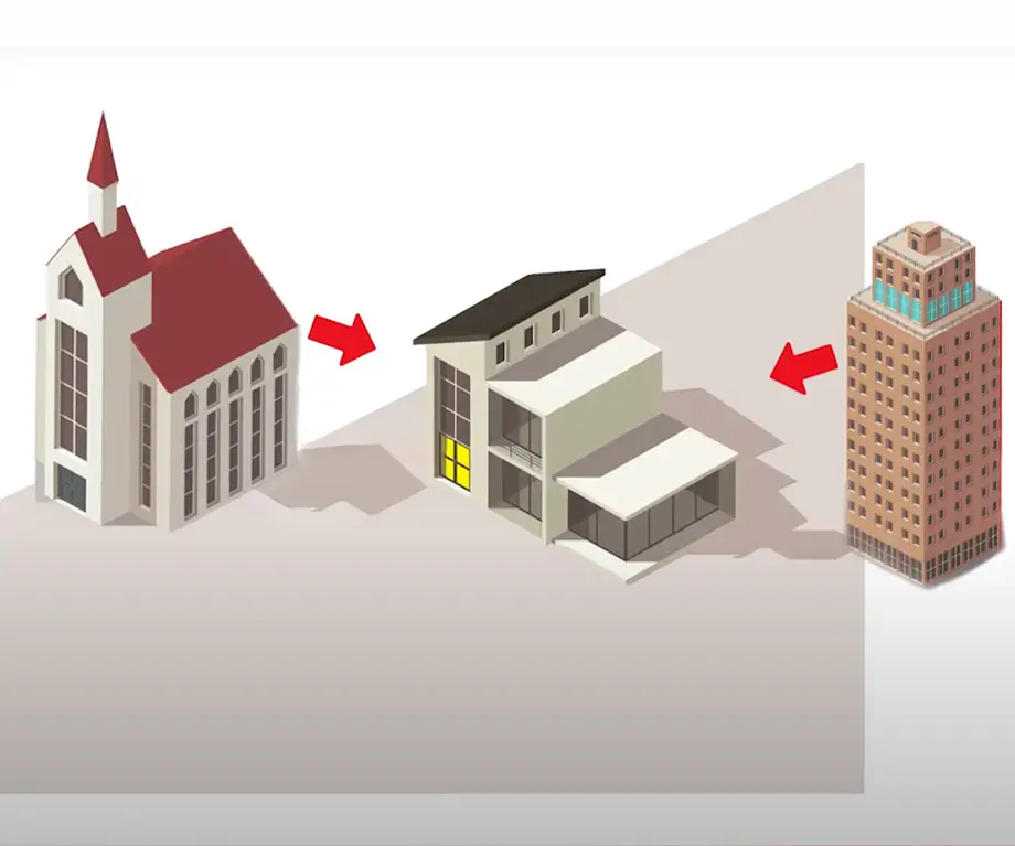 Ảnh ngoại sát: Đường đâm, góc nhọn tòa nhà.