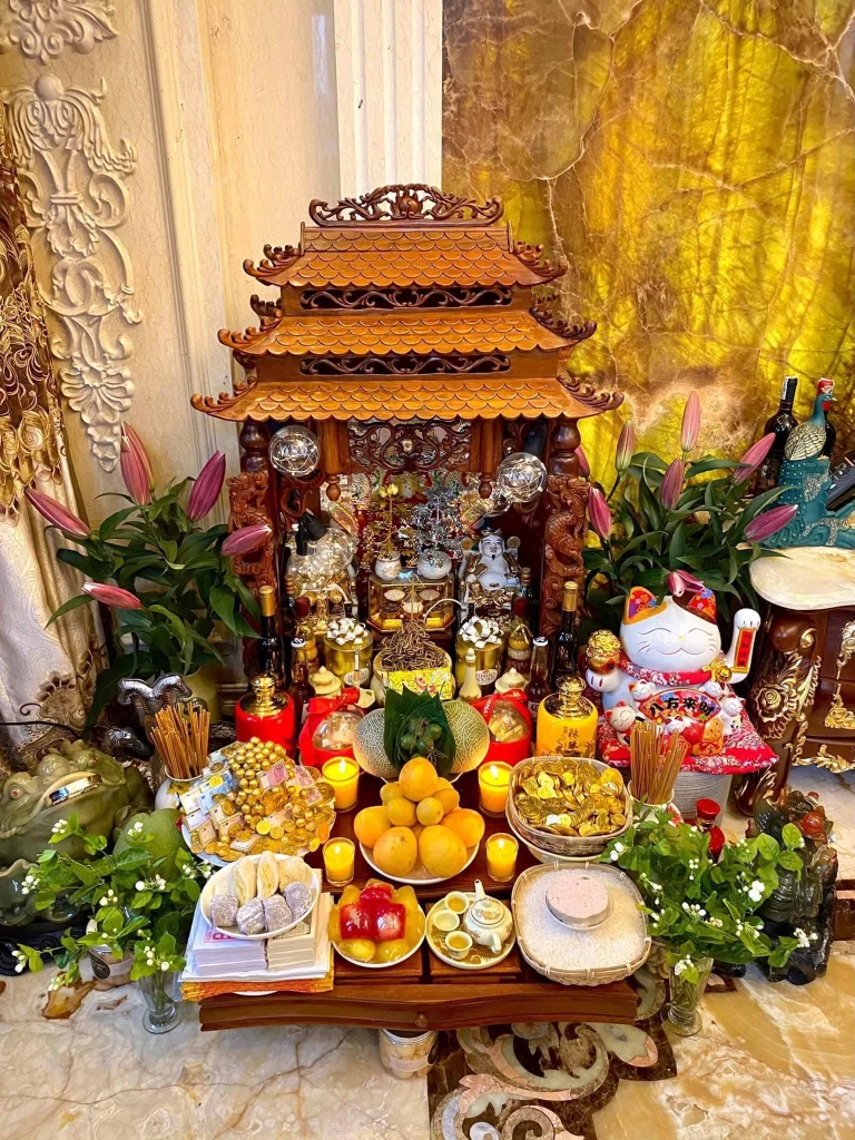 Vật phẩm thờ cúng Thần Tài sạch, tươi mới