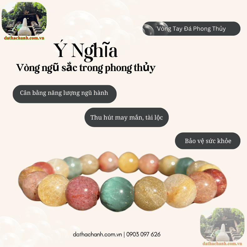 Khám Phá Vòng Pha Lê Phong Thủy Ý Nghĩa: Năng Lượng Đích Thực 6 Vòng Pha Lê Sắc Màu Ngũ Hành Phong Thủy