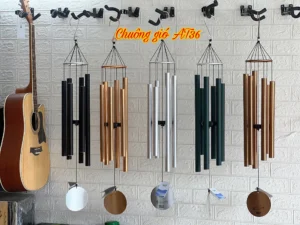 Chuông gió kim loại 6 ống hóa giải phong thủy