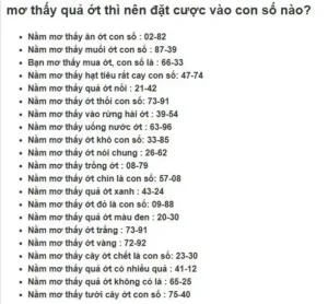 Người mơ thấy ớt cay nổi bật