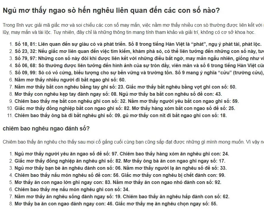 Giải mã giấc mơ thấy ngao và điềm báo