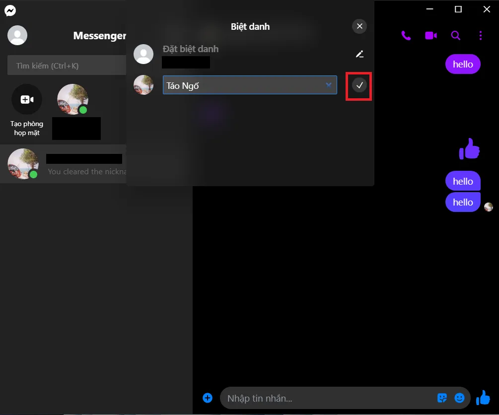 Cách Đặt Biệt Danh Trên Messenger Bằng Máy Tính Chi Tiết Nhất