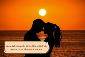 Cặp đôi nhớ nhung hoàng hôn lãng mạn