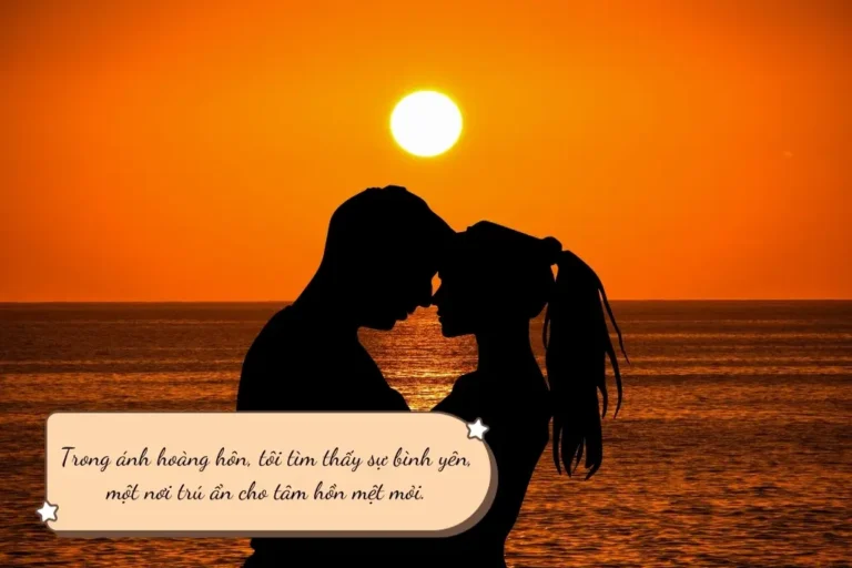 Cặp đôi nhớ nhung hoàng hôn lãng mạn