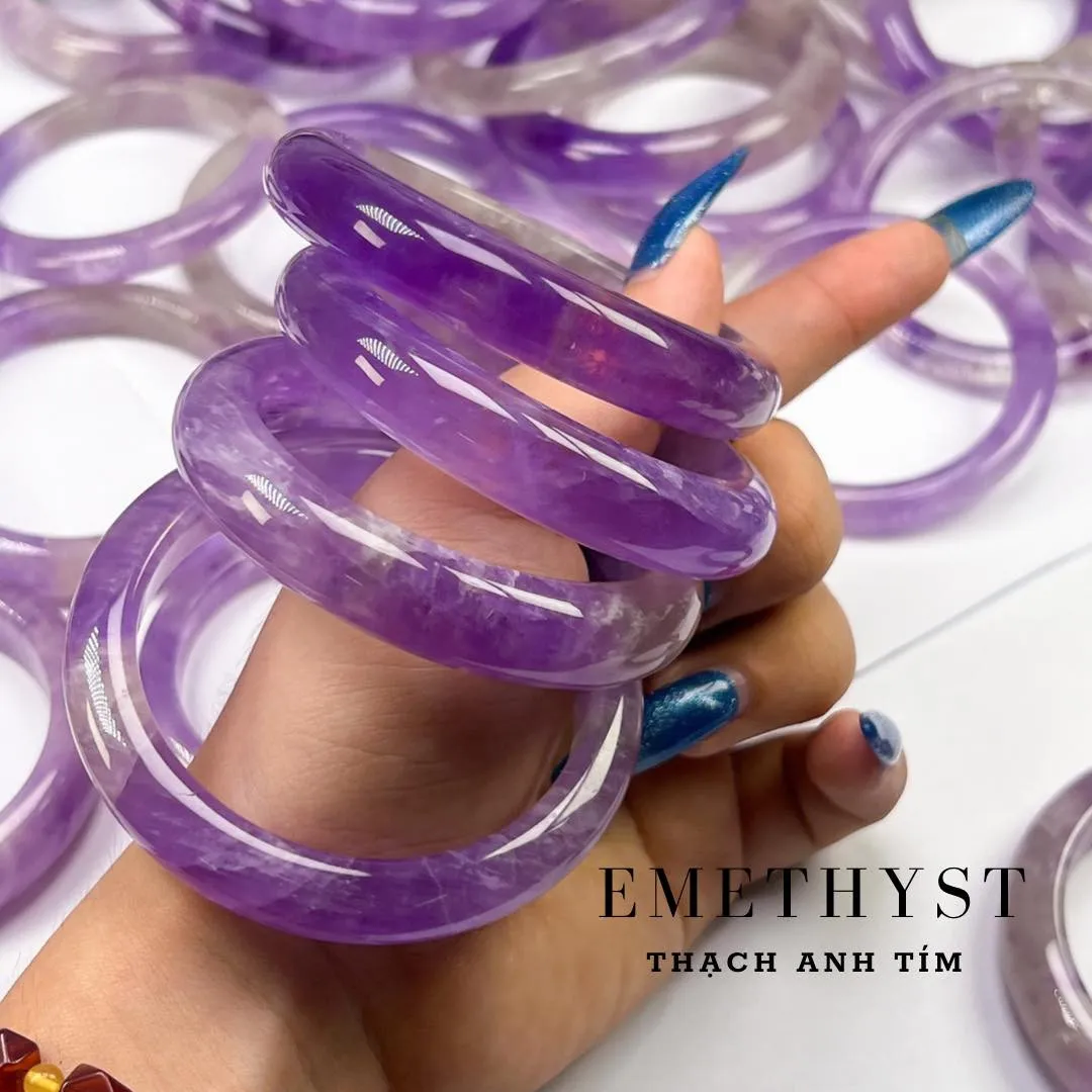 Vòng bản thạch anh tím