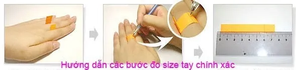 Đo chu vi ngón tay bằng giấy