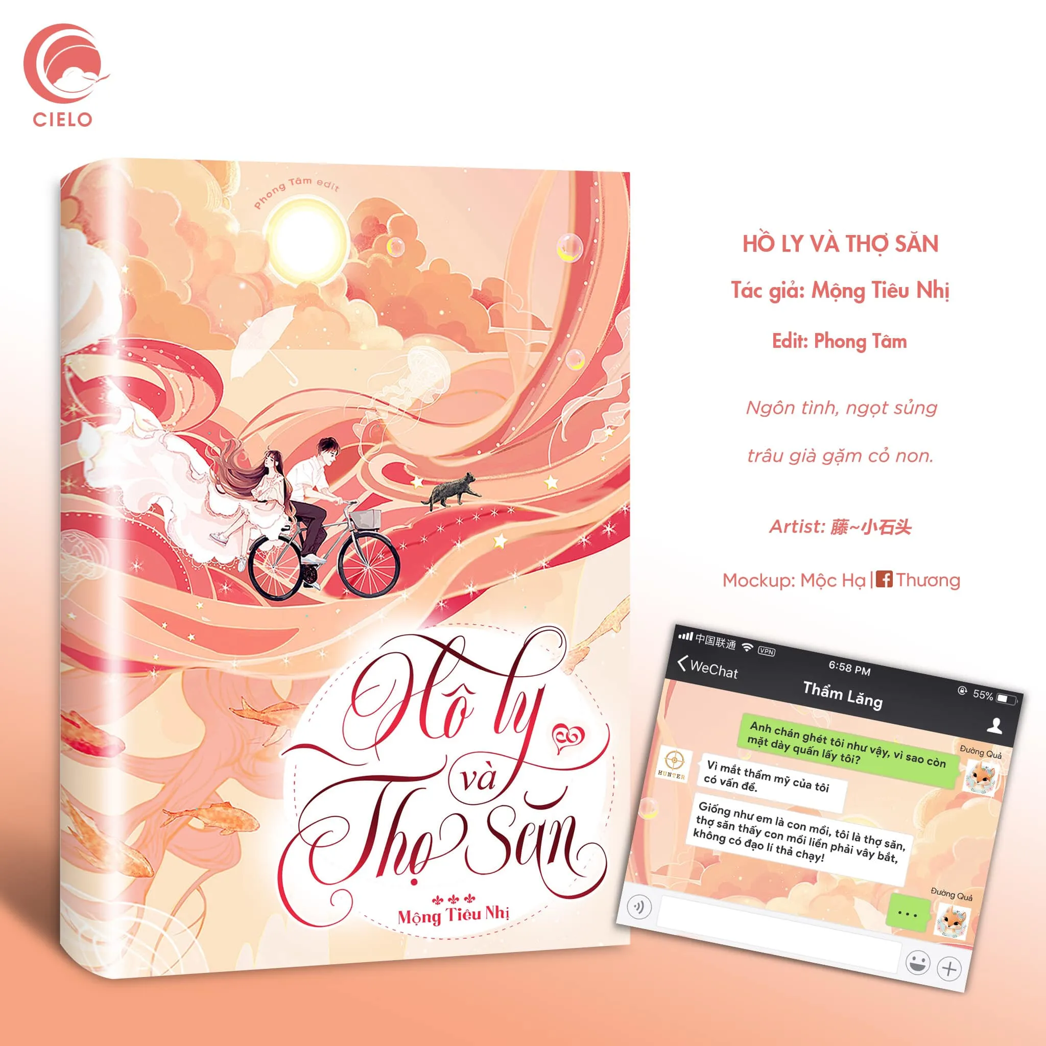 Bìa truyện Hồ ly và thợ săn, thể hiện hình ảnh lãng mạn