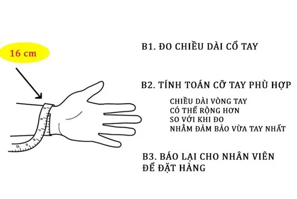 Đo chu vi cổ tay bằng giấy mềm