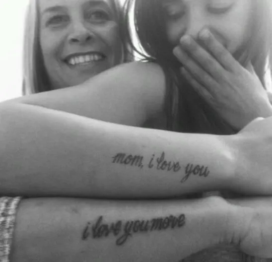 Mom, I love you. I love you more.