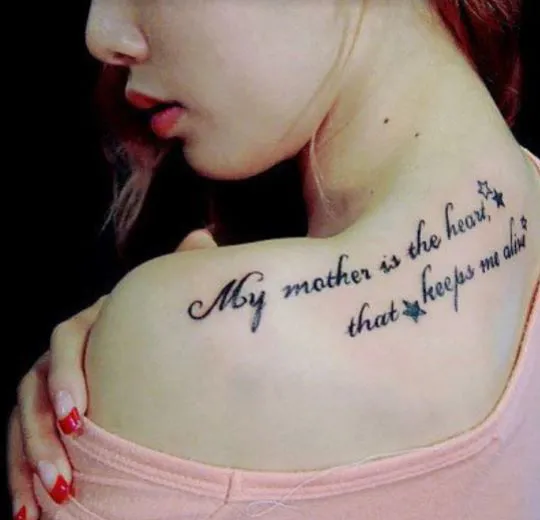 My mother is the heart that keeps me alive.