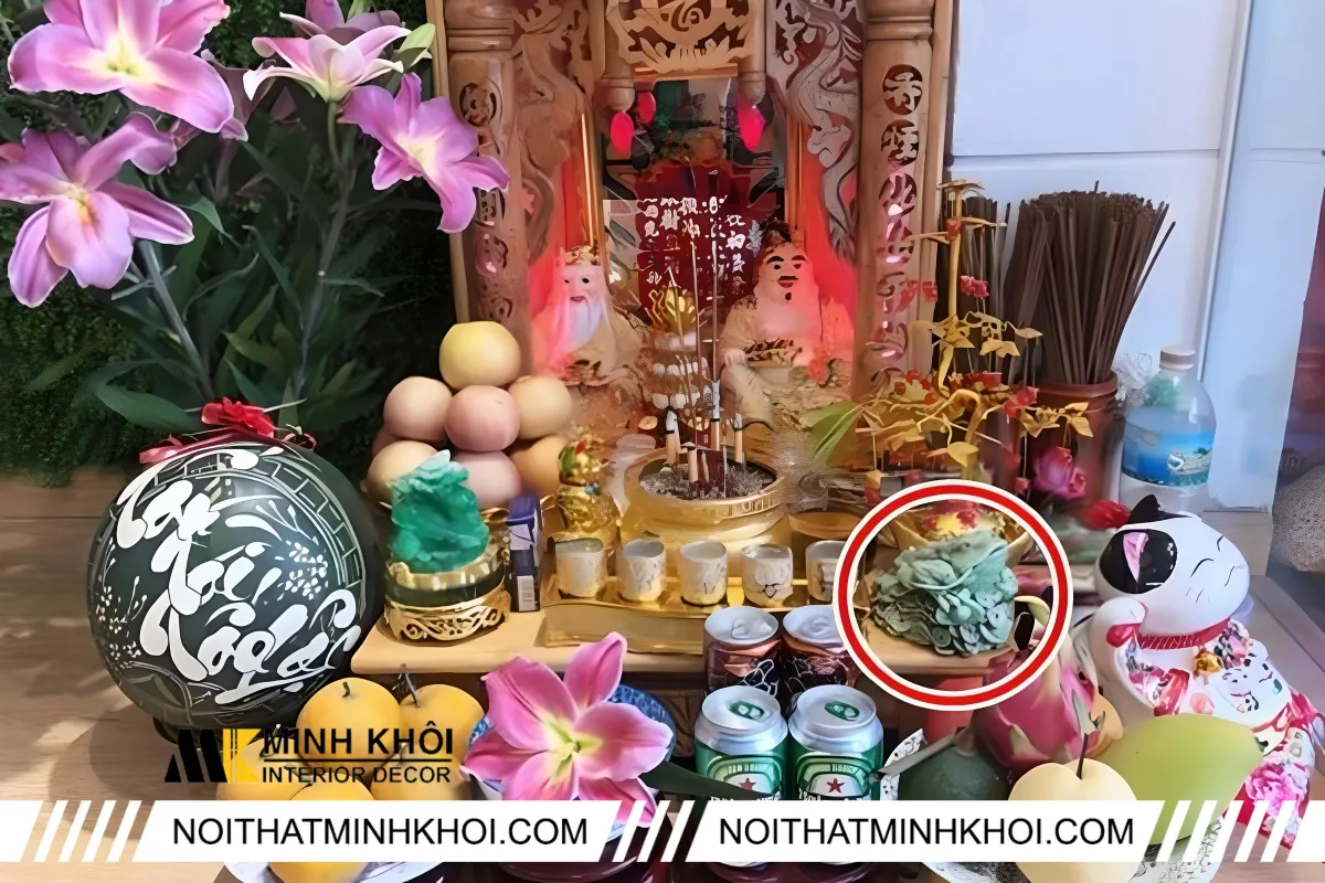 Cách đặt Tỳ hưu trên bàn thờ thần tài đúng hướng
