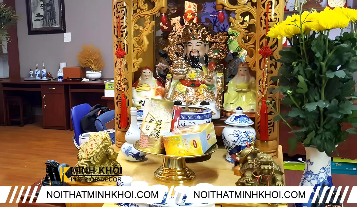 Cách đặt tỳ hưu trên bàn thờ ông địa thần tài thu hút tài lộc, may mắn