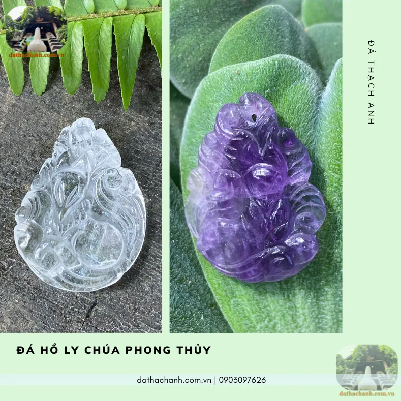 Mặt hồ ly chúa đá thạch anh