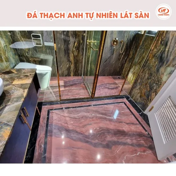 Đá Thạch Anh Revolution Wave lát sàn mang lại cảm giác mát mẻ, dễ chịu đồng thời giữ được độ bền và màu sắc theo thời gian